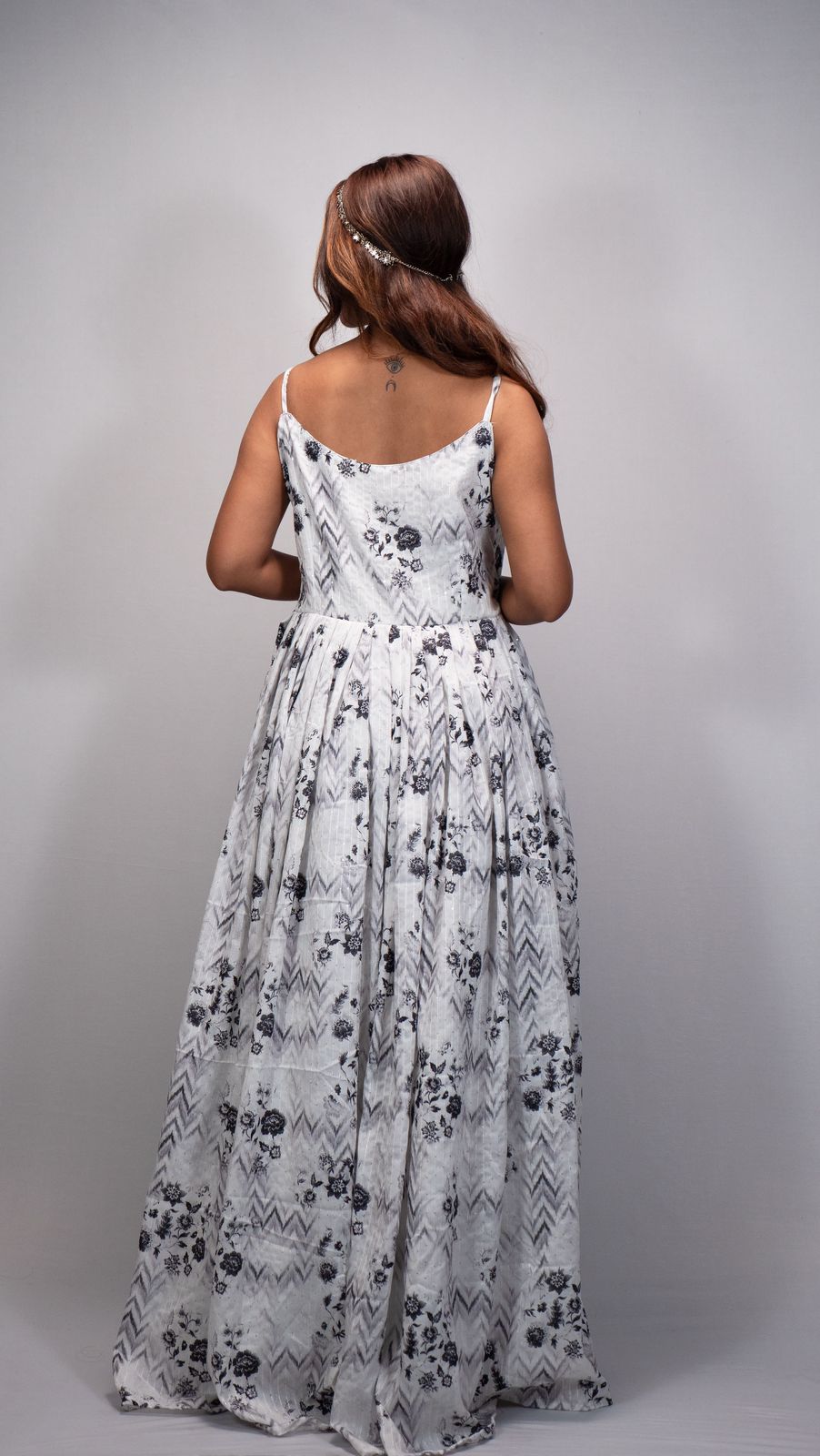 White Cotton Long Dress